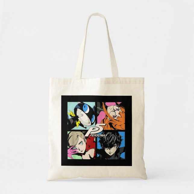 Bolso De Tela Persona 5 caracteres Pop Art (Frente)