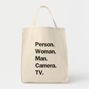 Bolso De Tela Persona. Mujer. Hombre. Cámara. TV.