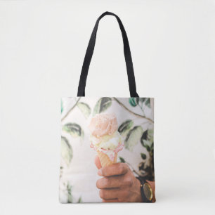 Bolso De Tela Persona sosteniendo un cono de helado con tres sab