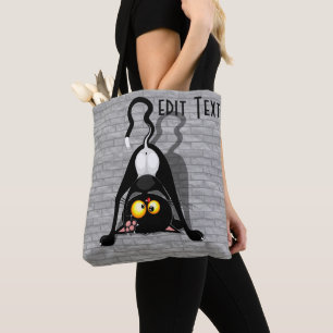 Bolso De Tela Personaje de dibujos animados divertido gato al re