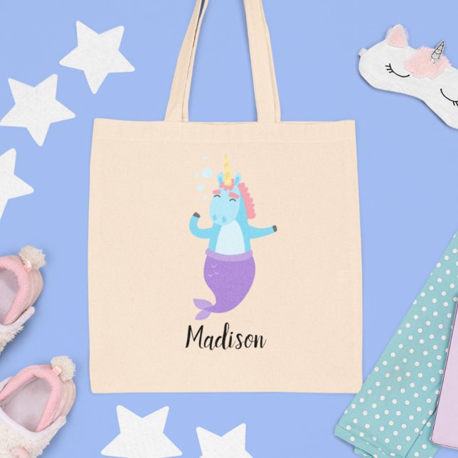 Bolso De Tela Personaje de Sirena unicornio Cute Niños Diversión (Subido por el creador)
