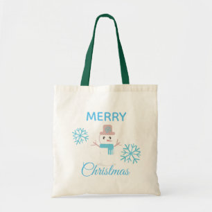 Bolso De Tela Personaje Divertido de Navidad Muñeco de Nieve Cop