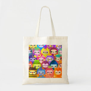 Bolso De Tela Personajes de dibujos animados coloridos y lindos