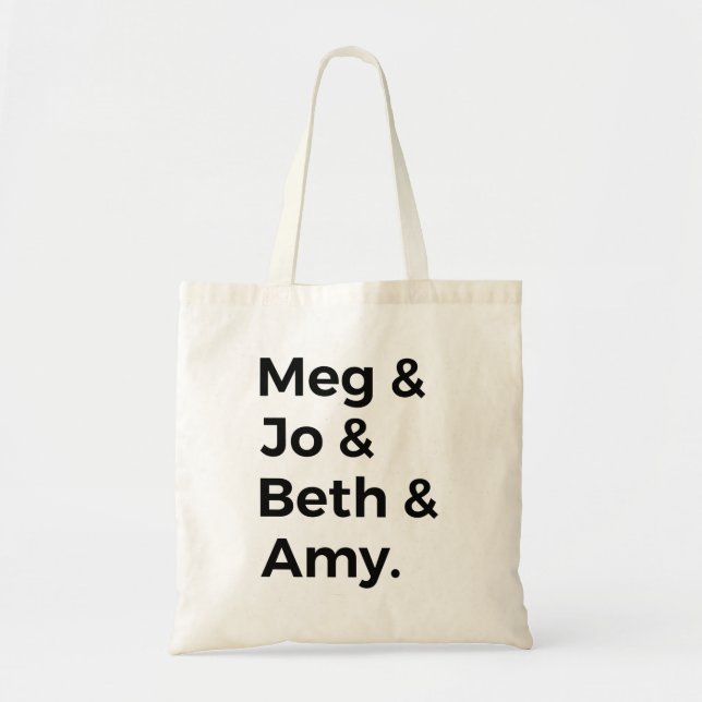 Bolso De Tela Personajes de mujeres pequeñas I (Frente)