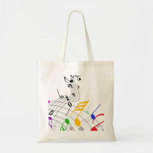Bolso De Tela personal de las notas musicales n