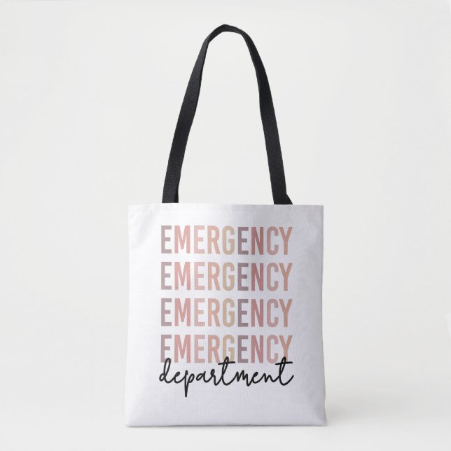 Bolso De Tela Personal del Departamento de Emergencia | Enfermer (Anverso)