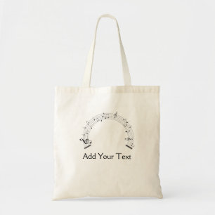 Bolso De Tela Personal formado arco iris blanco y negro de la