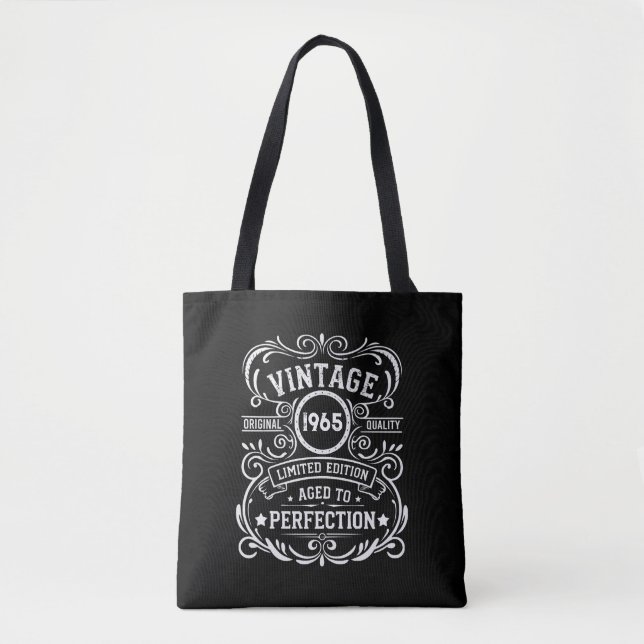 Bolso De Tela Personaliazada fiesta de sesenta años de antigüeda (Anverso)