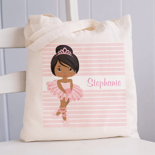 Bolso De Tela Personalice a Ballerina Multicultural De Dos Bando