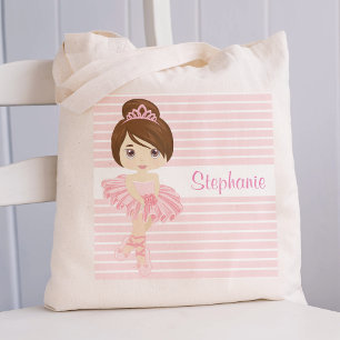 Bolso De Tela Personalice Brunette Ballerina a dos lados de la B