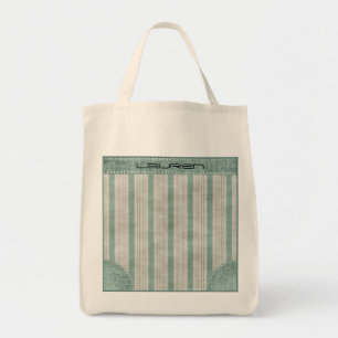 Bolso De Tela Personalice la aguamarina geométrica y las rayas