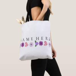 Bolso De Tela Personalised Floral Birthday Gift add their name