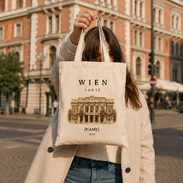 Bolso De Tela Personalisierte Wien Börse | Name & Jahr