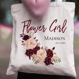 Bolso De Tela Personaliza a Flowergirl | Boda Tote Bag