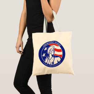 Bolso De Tela Personaliza Bandera Patriótica de EE. UU. Enfermer
