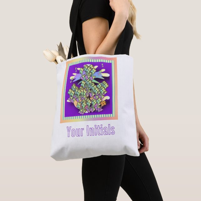 Bolso De Tela Personaliza Flower Grove  (Detalle)