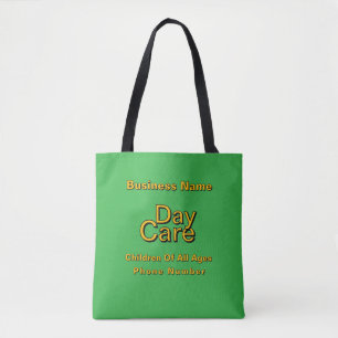Bolso De Tela Personaliza la guardería Brt Verde