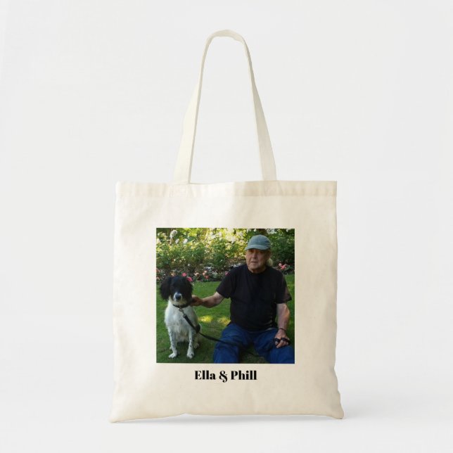 Bolso De Tela Personaliza tu tote. Adaptar su propia foto y text (Frente)