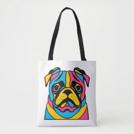 Bolso De Tela personalizable 3 tono pug