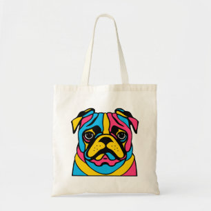 Bolso De Tela personalizable 3 tono pug