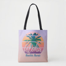 Personalizable Aloha Vintage Tropical Sunset