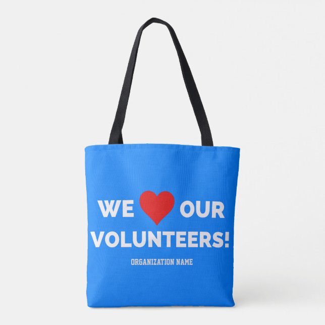 Bolso De Tela Personalizable Amamos A Nuestros Voluntarios (Reverso)