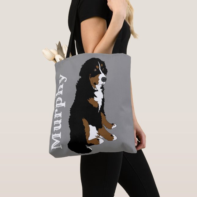 Bolso De Tela Personalizable Bernese Mountain Dog (Detalle)