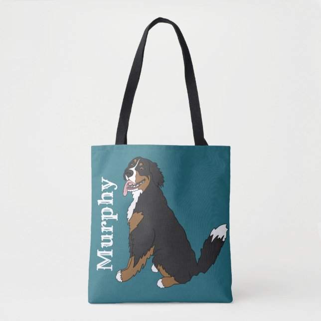 Bolso De Tela Personalizable Bernese Mountain Dog   (Anverso)