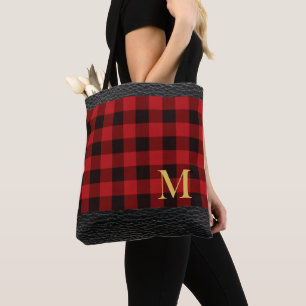 Bolso De Tela Personalizable Buffalo Plaid