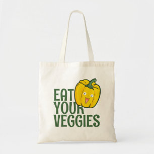 Bolso De Tela Personalizable Coma Tus Vegetales - Versión Bell P