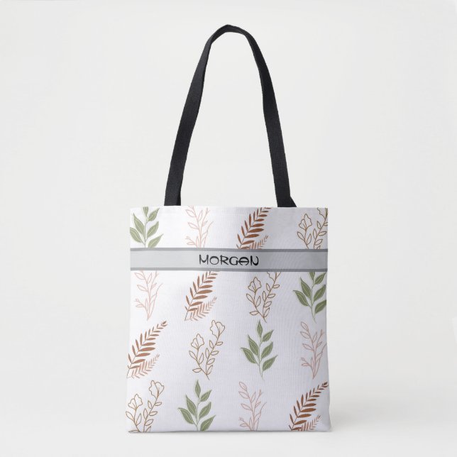 Bolso De Tela Personalizable con un nombre (Anverso)