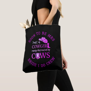 Bolso De Tela Personalizable Cowgirl Bachelorette BRIDE I DO CRE