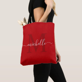 Bolso De Tela Personalizable Crimson oscuro Borgoña Rojo