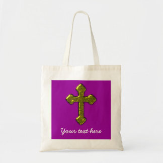 Bolso De Tela Personalizable cristiano púrpura