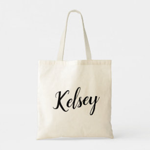 Bolso De Tela Personalizable de diseño de escritura Kelsey Tote