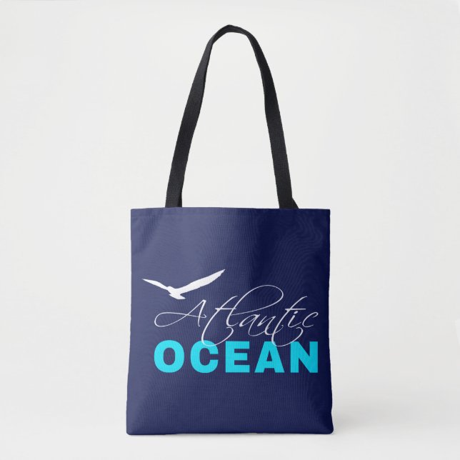 Bolso De Tela Personalizable del Océano Atlántico (Anverso)