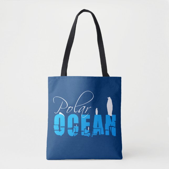 Bolso De Tela Personalizable del Océano Polar (Anverso)