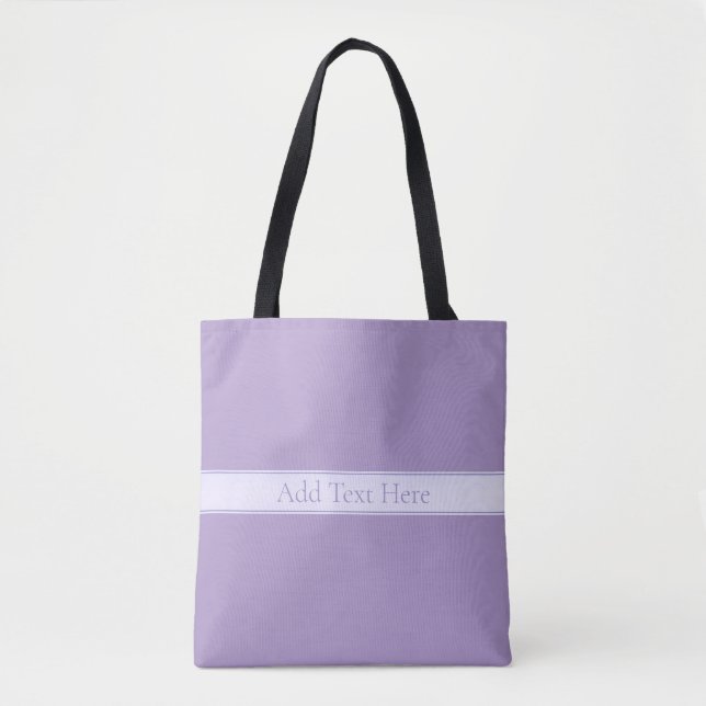 Bolso De Tela Personalizable Elegante Lavanda Ligera Púrpura (Anverso)