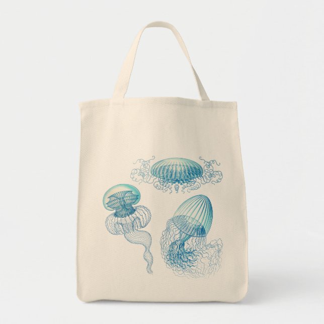 Bolso De Tela Personalizable Haeckel Jellyfish (Frente)