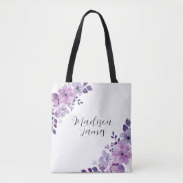 Bolso De Tela Personalizable Lilac Floral