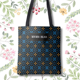 Bolso De Tela Personalizable Mama Bear Patrón Elegante Tote Bag