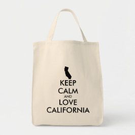 Bolso De Tela Personalizable MANTENER CALMA Y AMAR CALIFORNIA