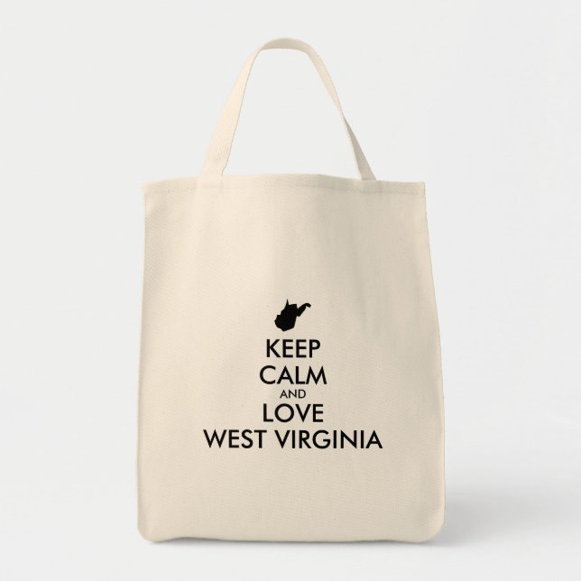 Bolso De Tela Personalizable MANTENGA CALMA Y AME A VIRGINIA OCC (Frente)