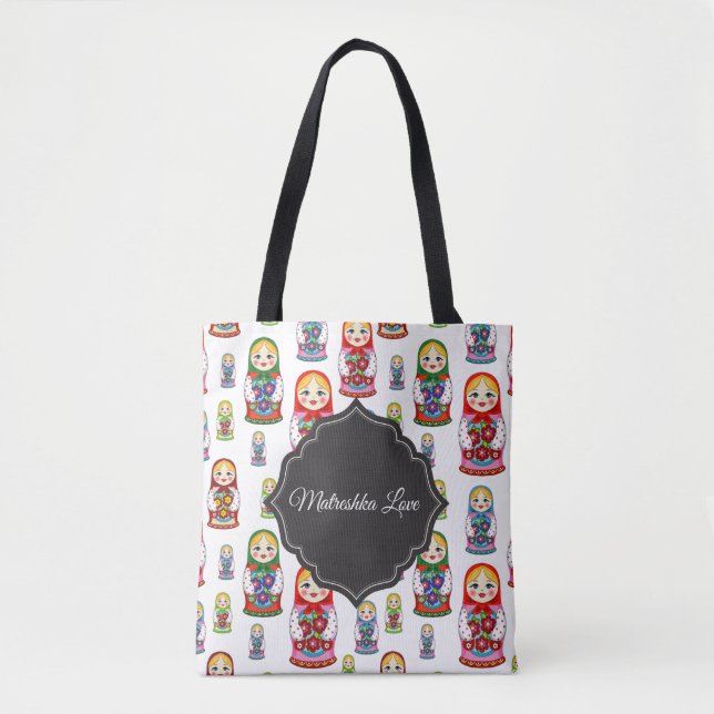 Bolso De Tela Personalizable Matreshka (Anverso)