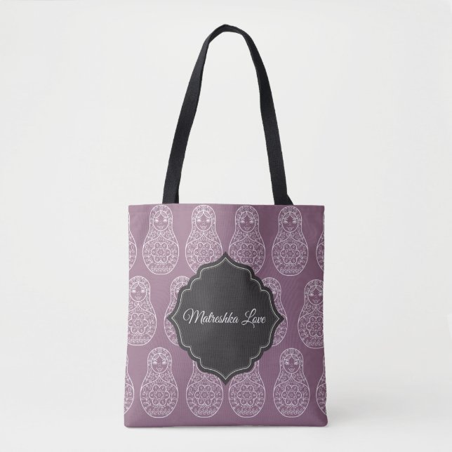 Bolso De Tela Personalizable Matreshka (Anverso)