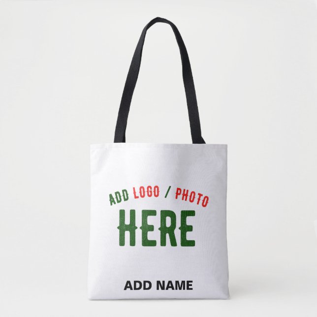 BOLSO DE TELA PERSONALIZABLE MODERNO ESTILO BLANCO VERIFICADO MA (Anverso)