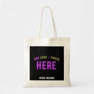 BOLSO DE TELA PERSONALIZABLE MODERNO ESTILO NEGRO VERIFICADO MAR
