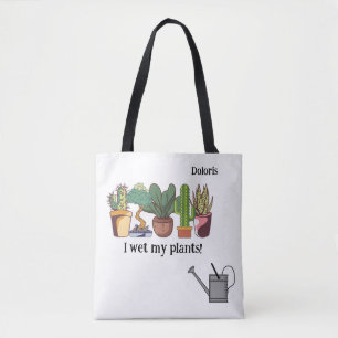 Bolso De Tela personalizable "Mojé mis plantas"