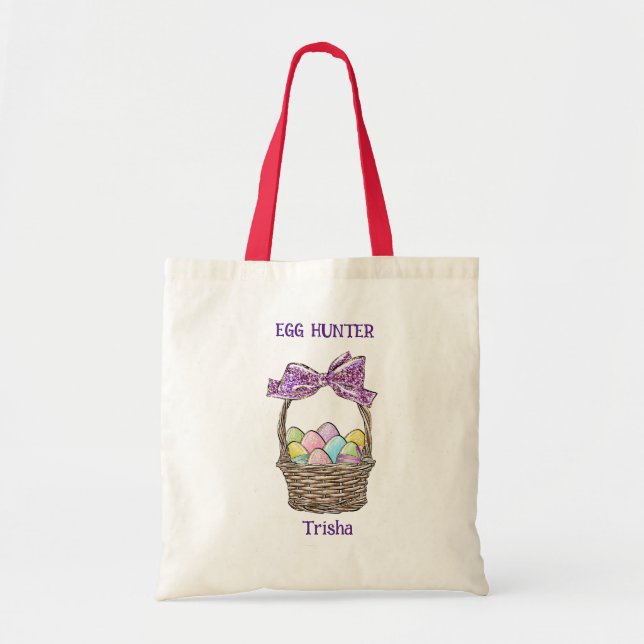 Bolso De Tela Personalizable Purpurinoso de Deslumbramiento de l (Frente)