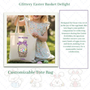 Bolso De Tela Personalizable Purpurinoso de Deslumbramiento de l